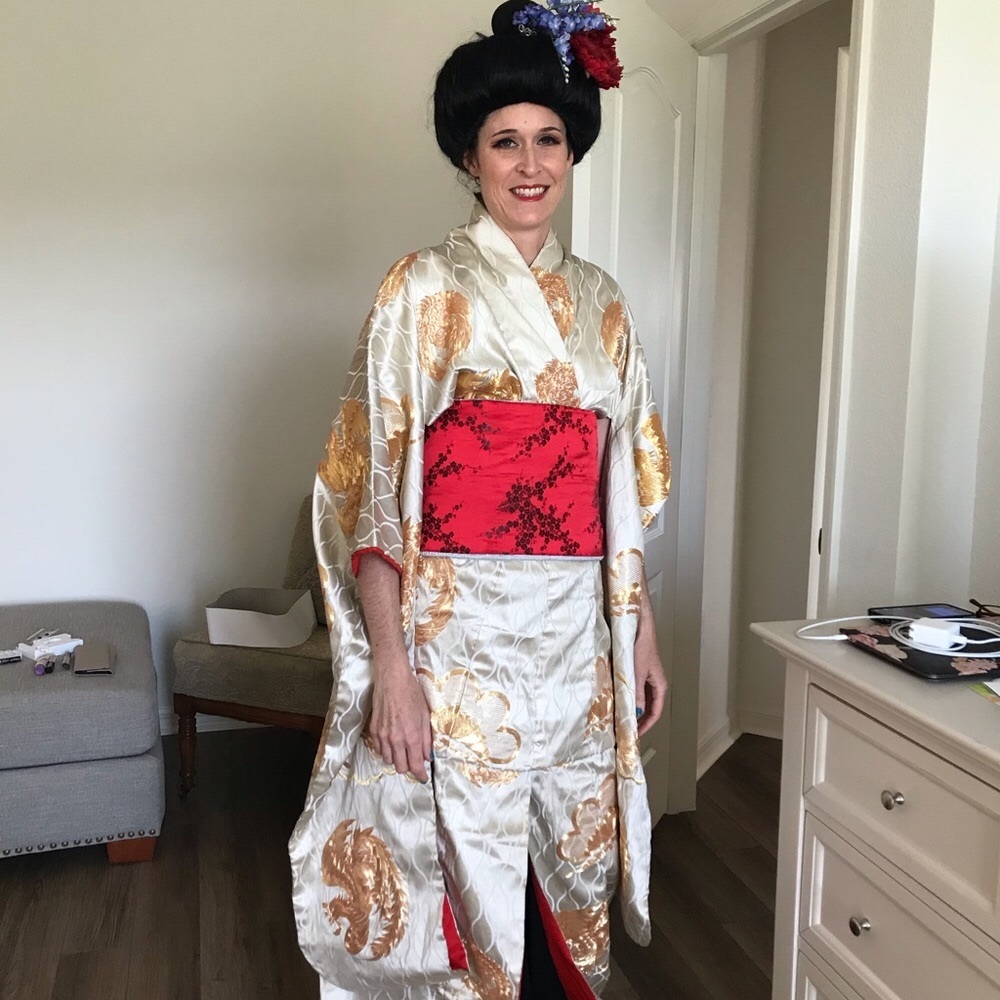 Original Silk hand sewn Wedding  Kimono